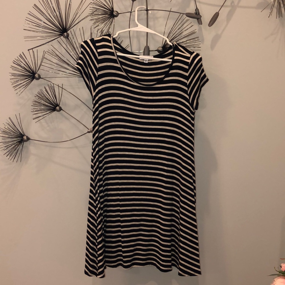 Black and White Striped T shirt dress